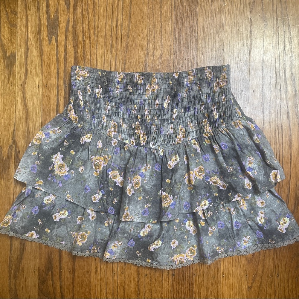 Zara smocked lace skirt size 13-14 NWT